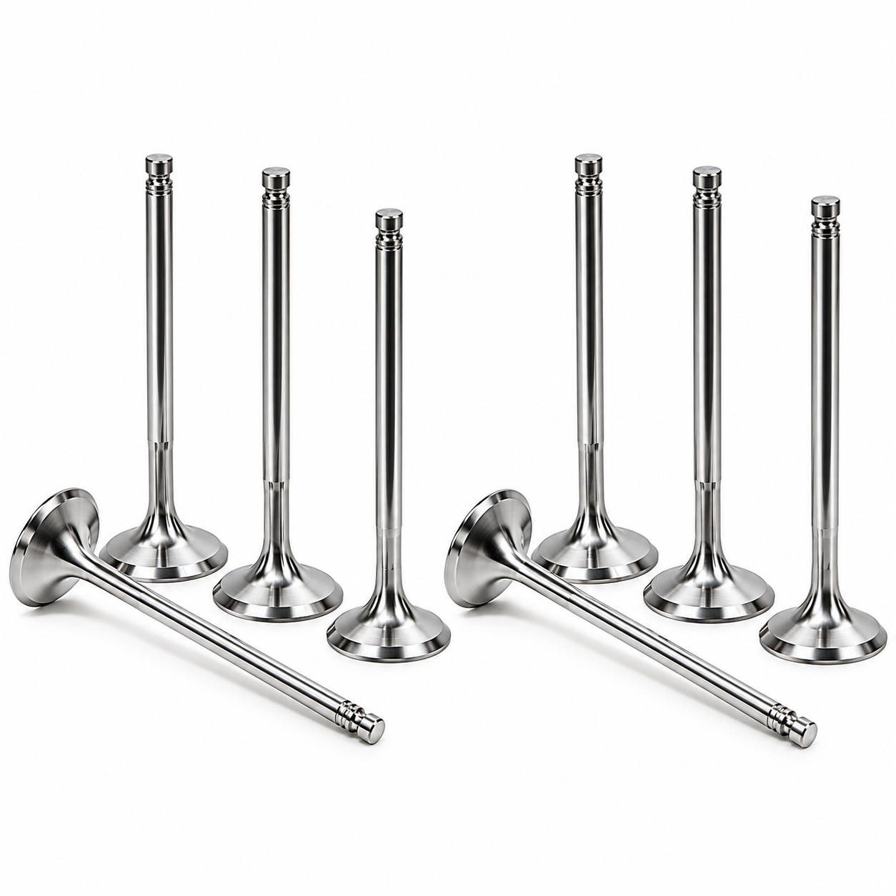 GSC B16A/B17A/B18C Chrome Polished 33mm Intake Valves: Set of 8
